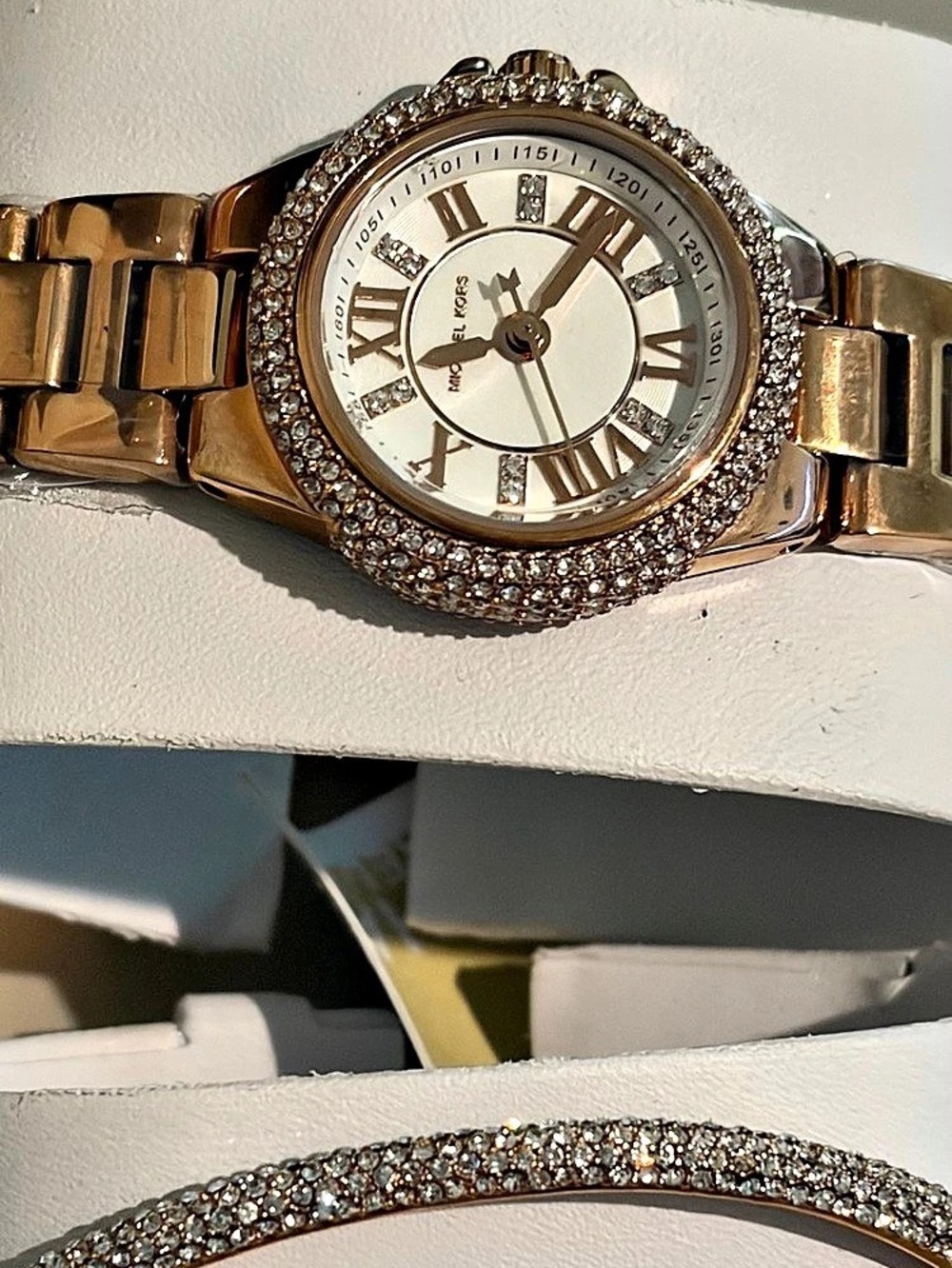 Michael Kors Parker Gold-Tone Watch & Bracelet Set NWT